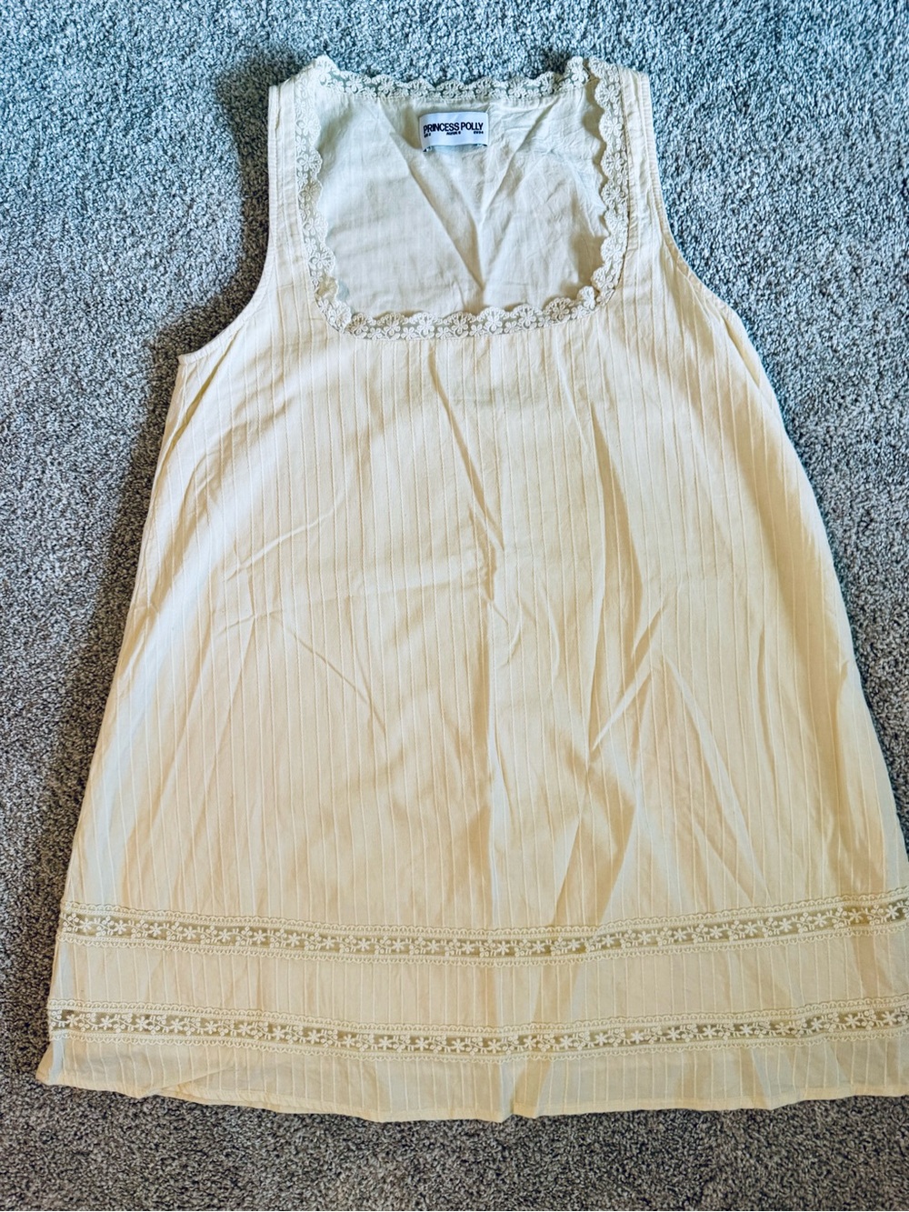 Princess Polly Cream Lace-Trim Sundress - Picture 3 of 5